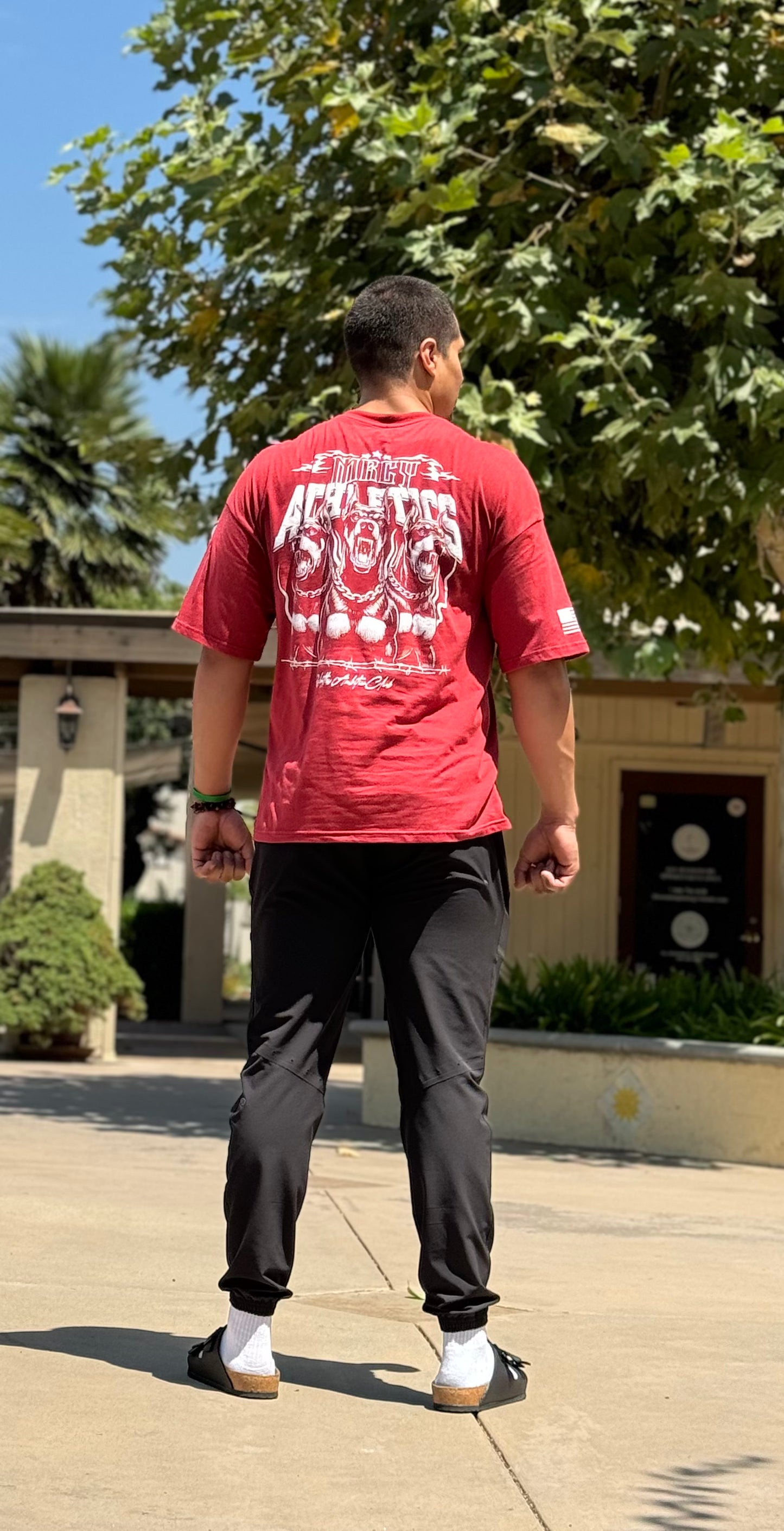 OVERSIZED FERAL "RAMPAGE" T-SHIRT- RED