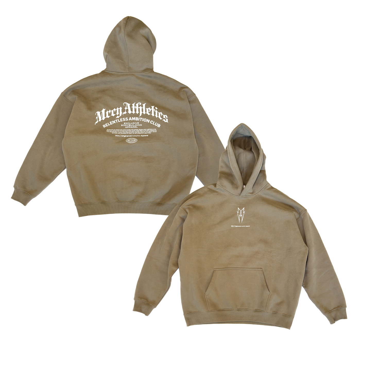 OVERSIZED "RA2" HOODIE- BEIGE