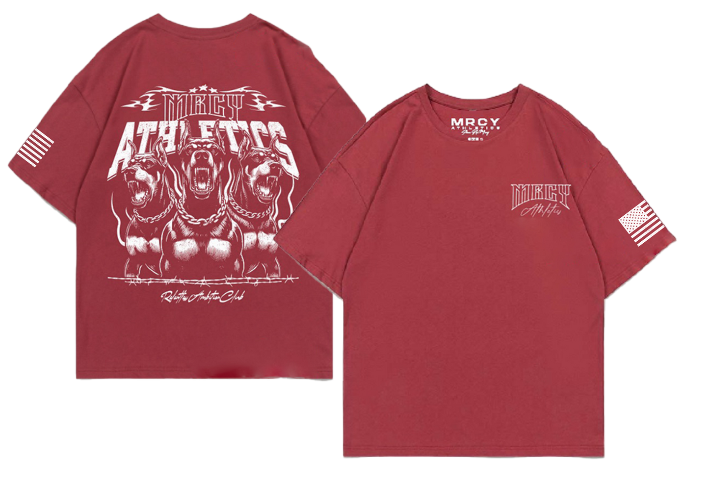 OVERSIZED FERAL "RAMPAGE" T-SHIRT- RED