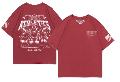 OVERSIZED FERAL "RAMPAGE" T-SHIRT- RED