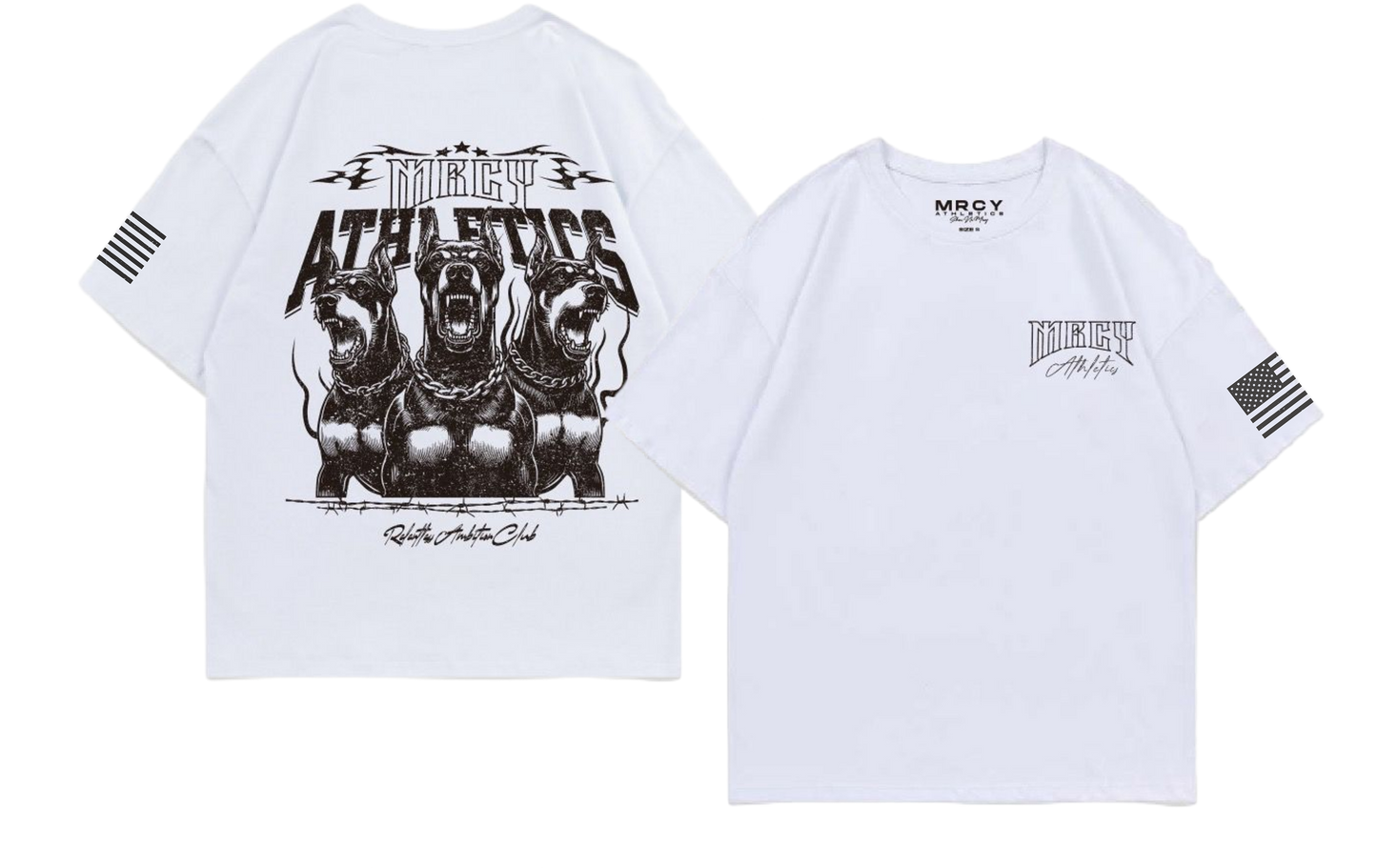 OVERSIZED FERAL "RAMPAGE" T-SHIRT- WHITE